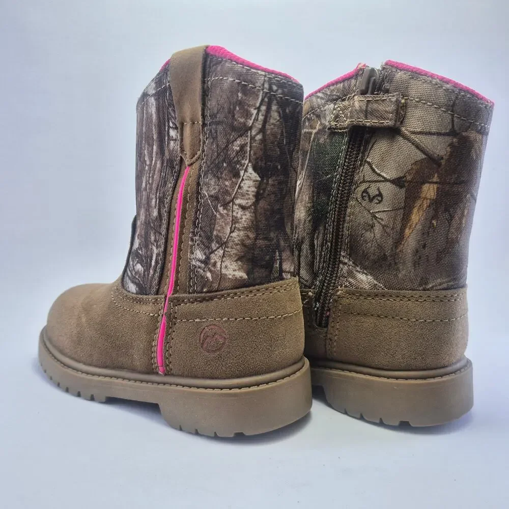 MAGELLAN Outdoors Girls Toddler Camo Pink Western Boots Girls Size 10D